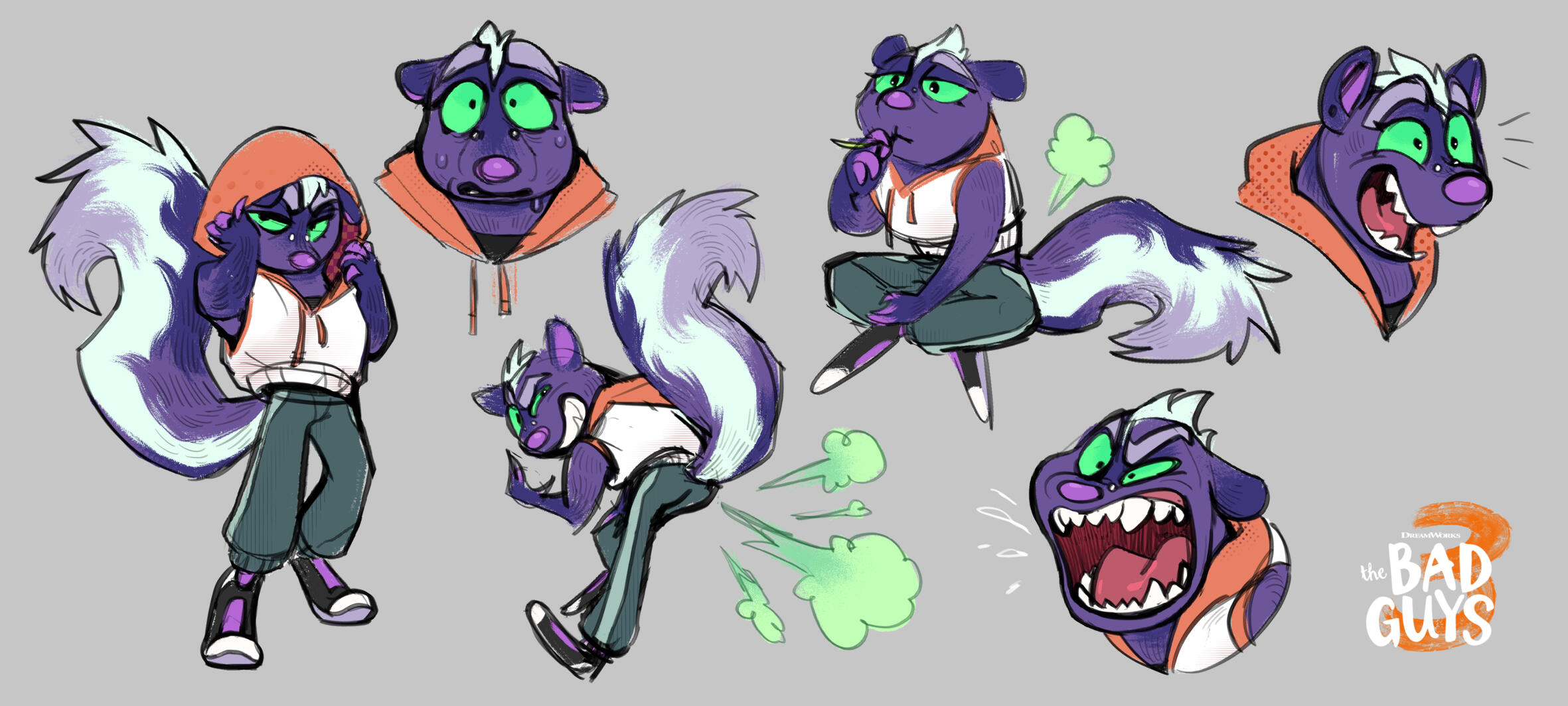 Skunk - expression sheet
